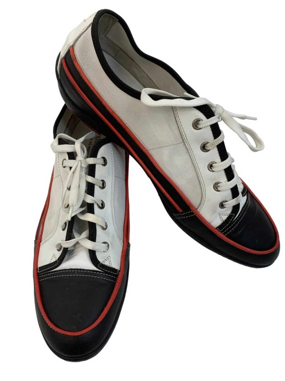 Mens Donald J Pliner Sneaker White Size 12 Lace Up Athletic GUC Italy